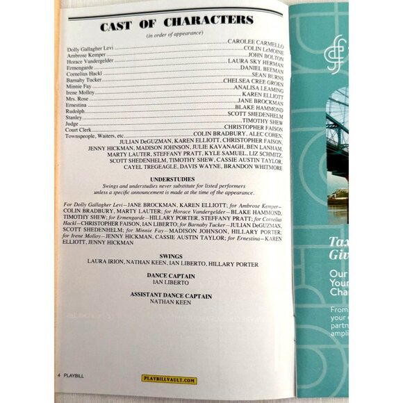 Hello Dolly Playbill December 2019 Aronoff Center Cincinnati Ohio National Tour - Picture 4 of 12